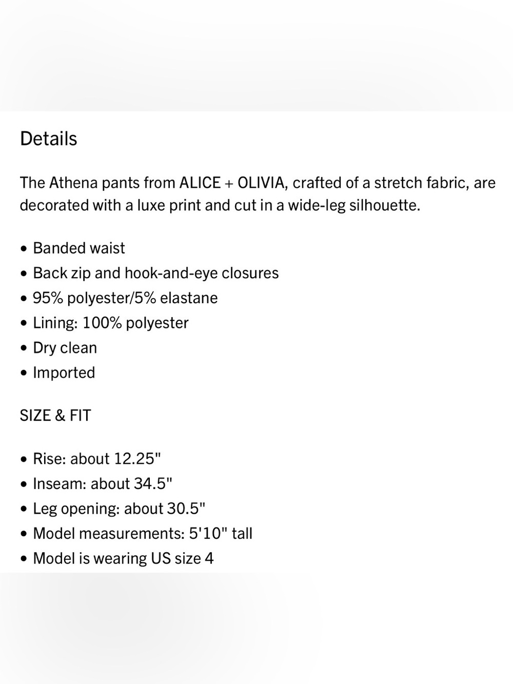 Alice + Olivia Athena Printed Wide-Leg Pants - Picture 7 of 12